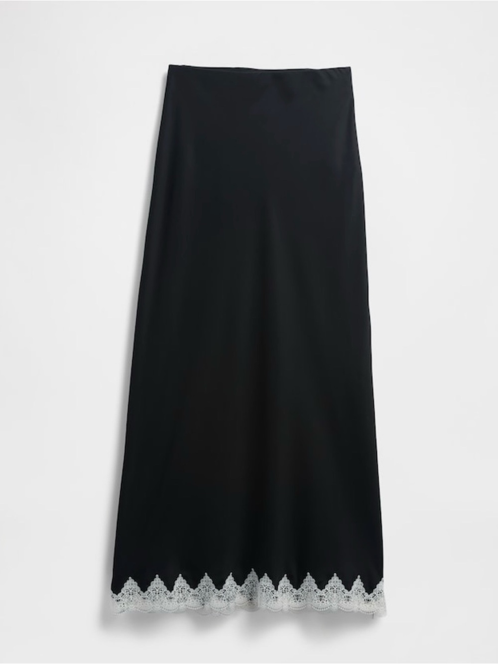 GAP Lace Trim Maxi Skirt Black and White
